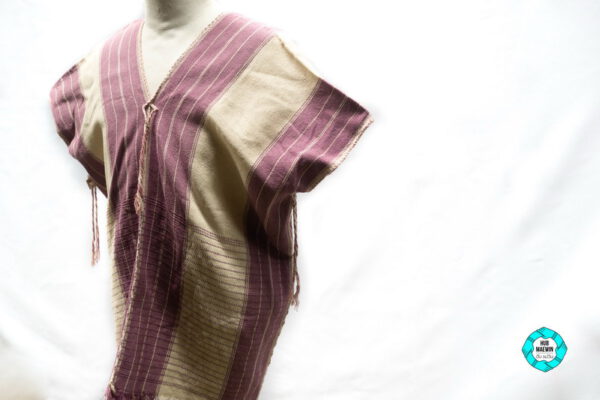 10262 เสื้อผู้ชายสีขาว-ม่วง - Image 4