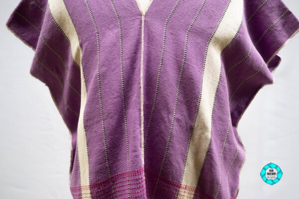 11001 เสื้อผู้ชายสีขาว-ม่วง - Image 4