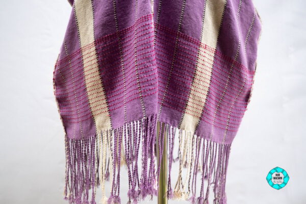 11001 เสื้อผู้ชายสีขาว-ม่วง - Image 3