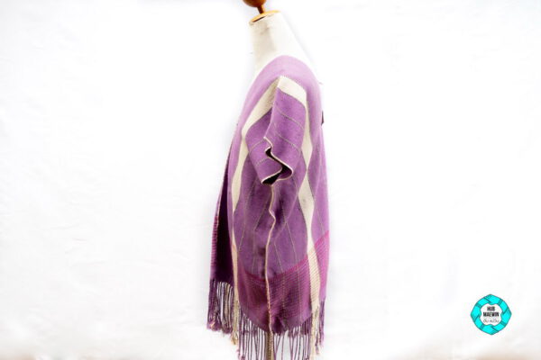 11001 เสื้อผู้ชายสีขาว-ม่วง - Image 8